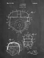 Chalkboard Football Helmet 1925 Patent Fine Art Print