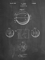 Chalkboard Basketball 1929 Game Ball Patent Fine Art Print