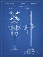 Blueprint Railroad Crossing Signal Patent Fine Art Print