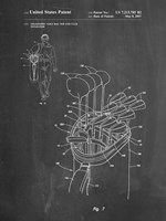 Chalkboard Golf Bag Patent Fine Art Print