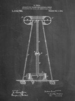 Chalkboard Tesla Energy Transmitter Patent Fine Art Print
