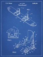 Blueprint Burton Baseless Binding 1995 Snowboard Patent Fine Art Print