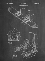 Chalkboard Burton Baseless Binding 1995 Snowboard Patent Fine Art Print