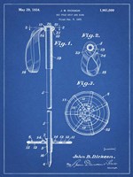 Blueprint Vintage Ski Pole Patent Fine Art Print