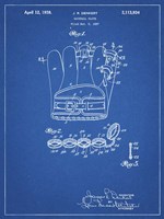Blueprint Denkert Baseball Glove Patent Fine Art Print