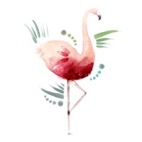 Tropical Icons Flamingo Fine Art Print