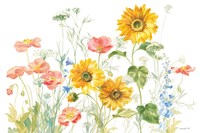 Floursack Florals on White I Fine Art Print