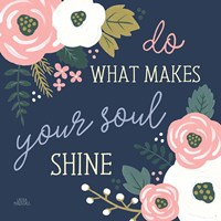 Wildflower Daydreams VII Navy Soul Fine Art Print