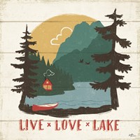 Vintage Lake VII Framed Print