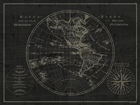 Mappemonde Etching v2 Fine Art Print