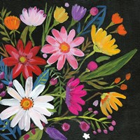 Vintage Floral III Flipped Framed Print