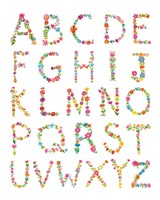 Floral Alphabet Fine Art Print