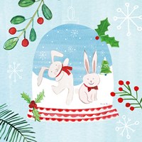 Snow Globe Animals IV Framed Print