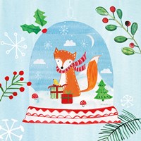 Snow Globe Animals III Fine Art Print