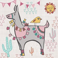 Playful Llamas II Framed Print