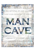 Man Cave Rules Fine Art Print