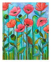 Coral Poppies Fine Art Print