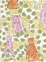 Hello Cheetah - Pink & Orange Fine Art Print