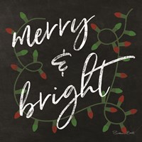 Merry & Bright Chalkboard Fine Art Print