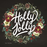 Holly Jolly Wreath Fine Art Print