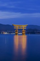 Twilight Floating Torii Gate, Itsukushima Shrine, Japan Fine Art Print