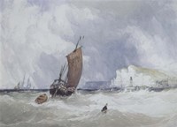 Pilot Boat Off Feecamp, Normandy Fine Art Print