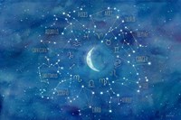 Star Sign with Moon Landscape Fine Art Print