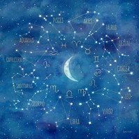 Star Sign with Moon Square Fine Art Print