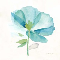 Blue Poppy Field Single III Fine Art Print