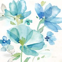 Blue Poppy Field I Fine Art Print
