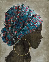 Profile of a Woman I (gold hoop) Fine Art Print