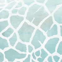 Soft Animal Prints Blue Giraffe Fine Art Print