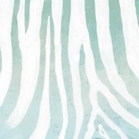 Soft Animal Prints Blue Zebra Fine Art Print