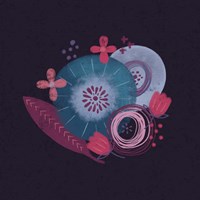 Dark Purple Florals III Fine Art Print