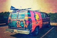 Beach Van at Sunset Fine Art Print