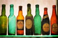 Vintage Guiness Bottles Framed Print