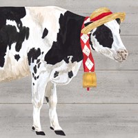 Intellectual Animals I Cow and Bell Fine Art Print