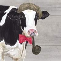 Intellectual Animals II Cow and Pipe Fine Art Print