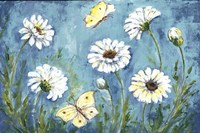 Daisies and Butterfly Meadow Fine Art Print