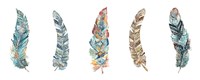 Tribal Feathers Panel Fine Art Print