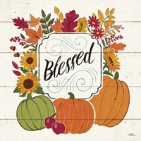 Thankful III White Fine Art Print