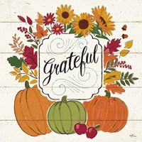 Thankful II White Fine Art Print