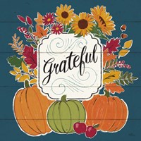 Thankful II Blue Fine Art Print