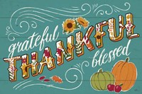 Thankful I Turquoise Fine Art Print