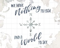 Watercolor Wanderlust Adventure IV A World to See Fine Art Print