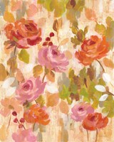 Pink and Orange Brocade I Framed Print