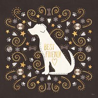 Otomi Dogs III Dark Neutral Framed Print