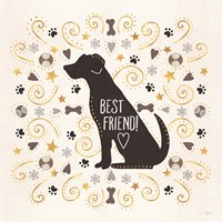 Otomi Dogs III Neutral Framed Print