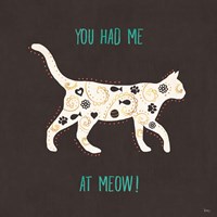 Otomi Cats IV Dark Framed Print