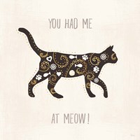 Otomi Cats IV Neutral Framed Print